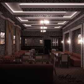 Дизайн проект караоке и санузла клуба Зебра